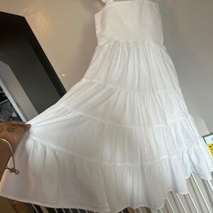 Land Ends All White Dress